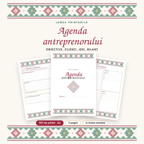 Coperta: Agenda antreprenorului