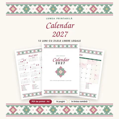 Coperta: Calendar 2027 printabil