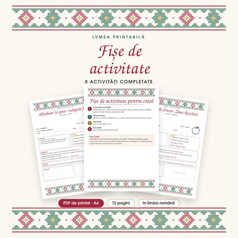 Coperta: Fișe de activitate pentru creșă