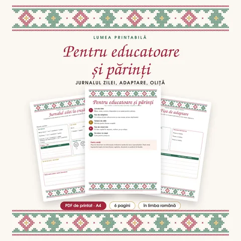 Coperta: Pentru educatoare și părinți