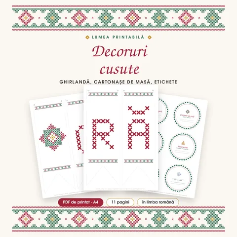 Coperta: Decoruri cusute de Crăciun