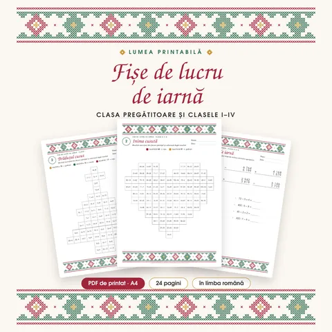 Coperta: Fișe de lucru de iarnă