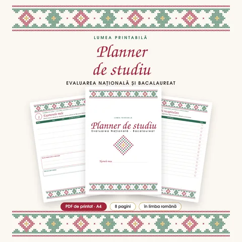 Coperta: Planner de studiu
