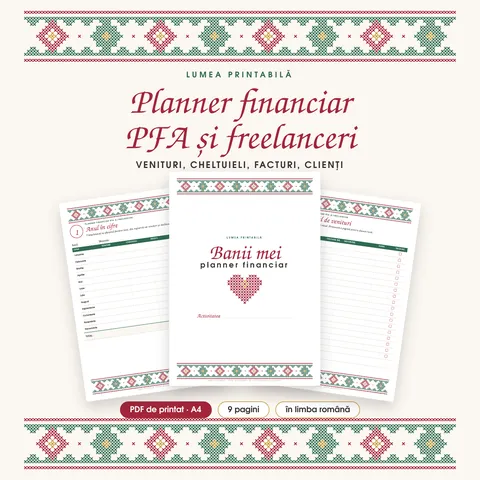 Coperta: Planner financiar PFA și freelanceri