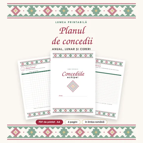 Coperta: Planul de concedii al echipei